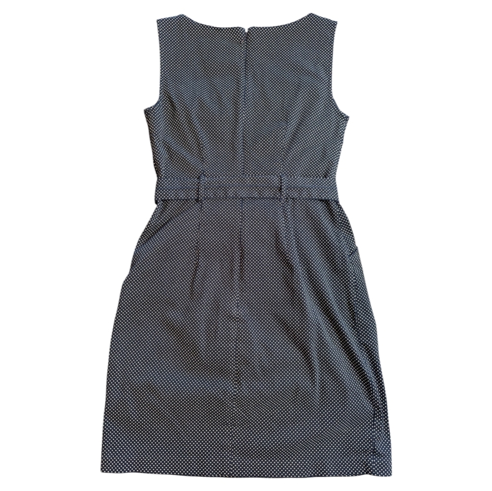 Tommy Hilfiger navy and white polka dot belted dress, size 6 - Picture 2 of 10